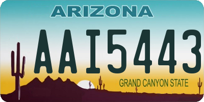 AZ license plate AAI5443