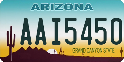 AZ license plate AAI5450