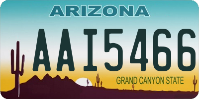 AZ license plate AAI5466