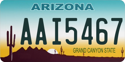 AZ license plate AAI5467