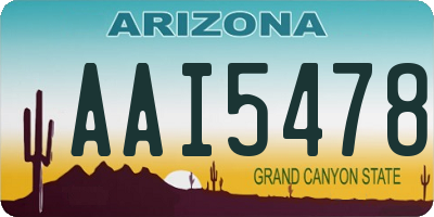 AZ license plate AAI5478