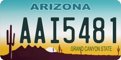 AZ license plate AAI5481
