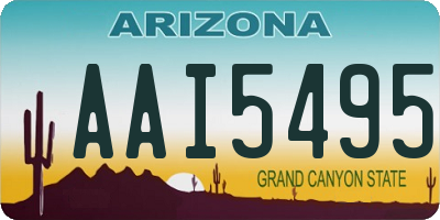 AZ license plate AAI5495