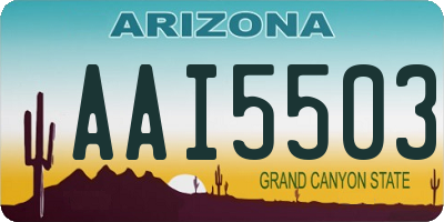 AZ license plate AAI5503