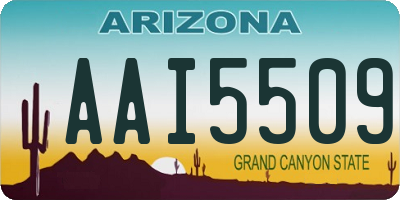 AZ license plate AAI5509