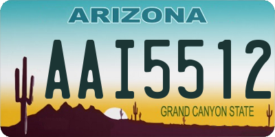 AZ license plate AAI5512