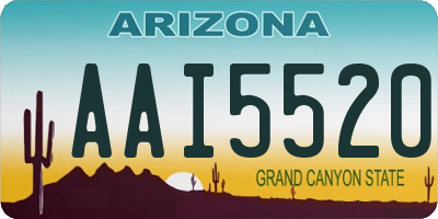 AZ license plate AAI5520