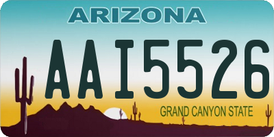 AZ license plate AAI5526