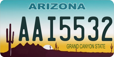 AZ license plate AAI5532