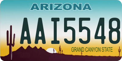 AZ license plate AAI5548