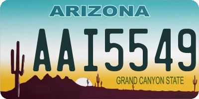 AZ license plate AAI5549