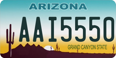 AZ license plate AAI5550