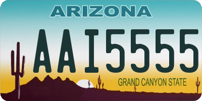 AZ license plate AAI5555