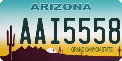 AZ license plate AAI5558