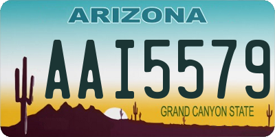 AZ license plate AAI5579