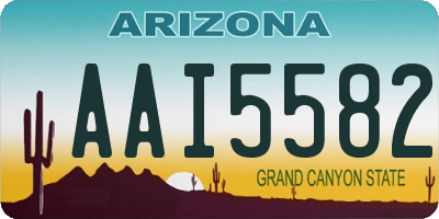 AZ license plate AAI5582