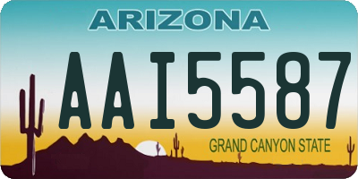 AZ license plate AAI5587