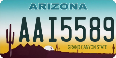 AZ license plate AAI5589