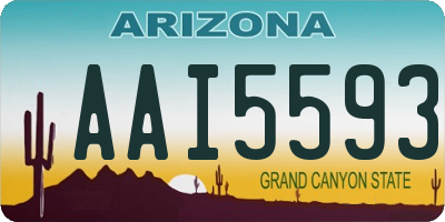 AZ license plate AAI5593