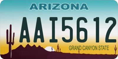 AZ license plate AAI5612