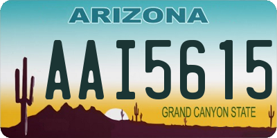 AZ license plate AAI5615