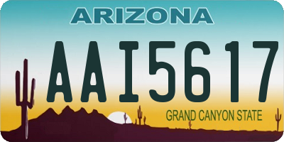 AZ license plate AAI5617
