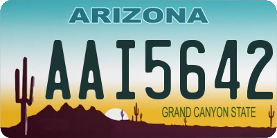 AZ license plate AAI5642
