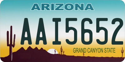 AZ license plate AAI5652