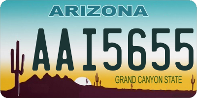 AZ license plate AAI5655
