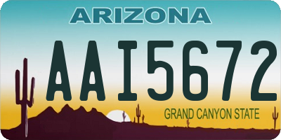 AZ license plate AAI5672