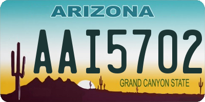 AZ license plate AAI5702