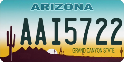 AZ license plate AAI5722