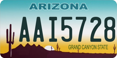 AZ license plate AAI5728