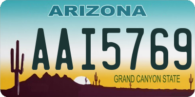 AZ license plate AAI5769