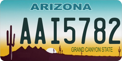 AZ license plate AAI5782