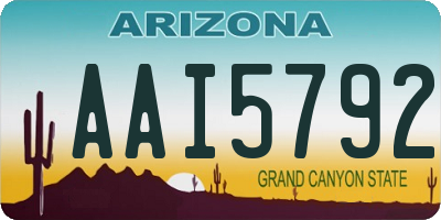 AZ license plate AAI5792