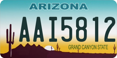 AZ license plate AAI5812