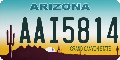 AZ license plate AAI5814