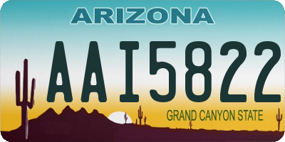 AZ license plate AAI5822