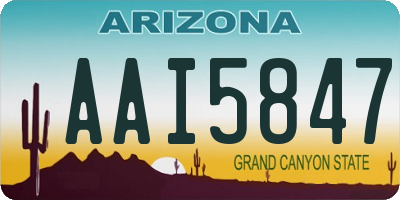 AZ license plate AAI5847