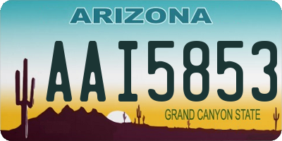AZ license plate AAI5853