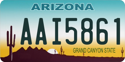 AZ license plate AAI5861