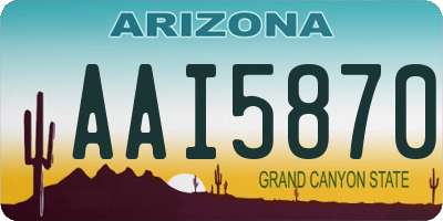 AZ license plate AAI5870