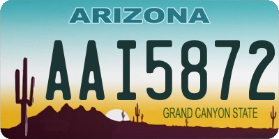 AZ license plate AAI5872