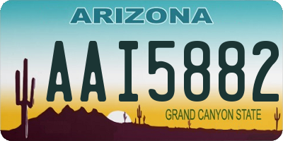 AZ license plate AAI5882