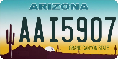 AZ license plate AAI5907