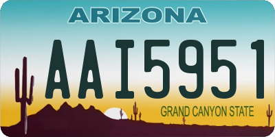 AZ license plate AAI5951