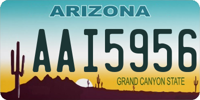 AZ license plate AAI5956