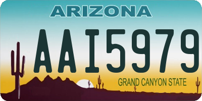 AZ license plate AAI5979