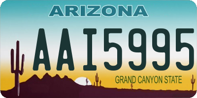 AZ license plate AAI5995